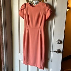 Calvin Klein Petal Sleeve Sheath Dress